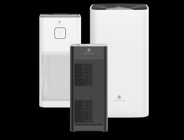 a group of air purifiers