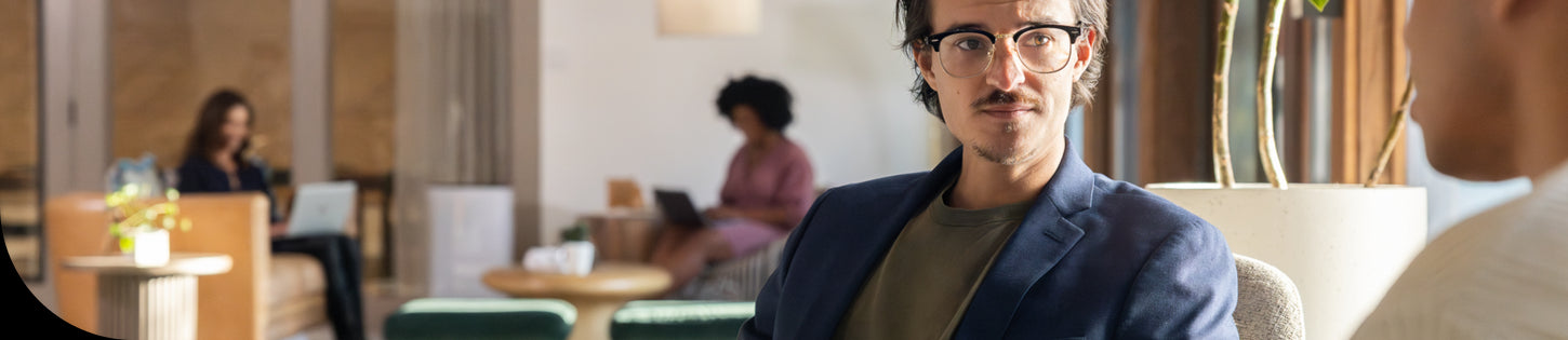 an office full of people working