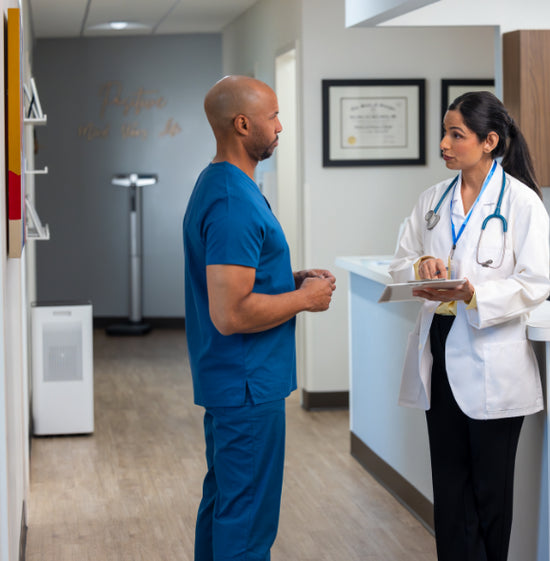 two physicians talking