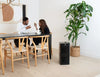 image of a couple eating at home with a air purifier on the floor
