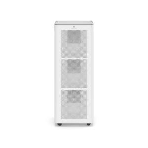 White rectangular ma-1400 pro air purifier with sleek modern design and three horizontal perforated sections