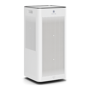 White rectangular ma-112 pro air purifier with perforated front panel and minimalist design for clean air filtration
