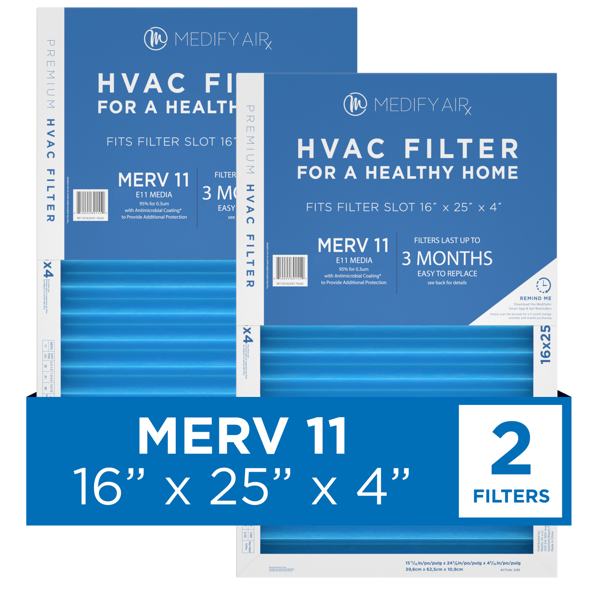 MERV 16" x 25" x 4" HVAC Filter