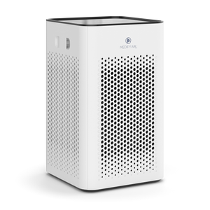 White rectangular medifyair ma-25 air purifier with perforated front panel for efficient air filtration