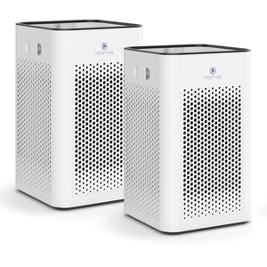 White rectangular ma-25 air purifier with black perforated front panel and sleek modern design for clean air use
